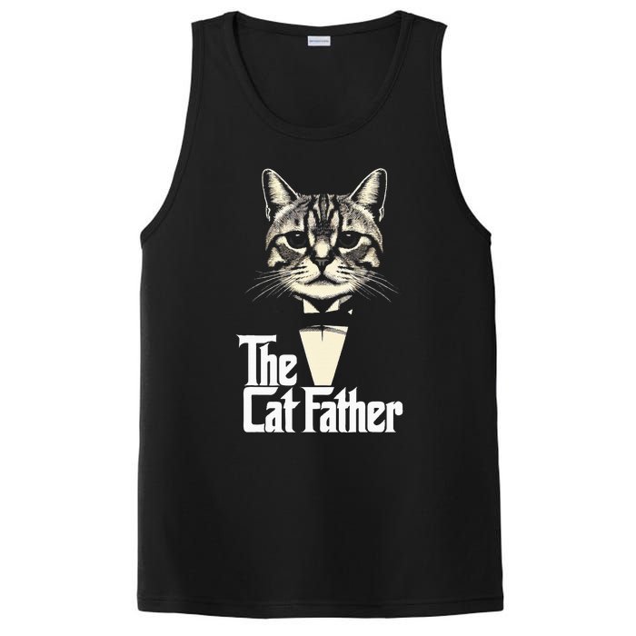 Cat Lover Gifts Funny The Catfather Cat Dad PosiCharge Competitor Tank