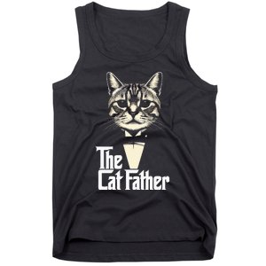 Cat Lover Gifts Funny The Catfather Cat Dad Tank Top