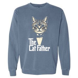 Cat Lover Gifts Funny The Catfather Cat Dad Garment-Dyed Sweatshirt