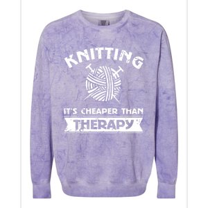 Crocheting Lover Gift Crocheting Funny Knitting Cool Gift Colorblast Crewneck Sweatshirt