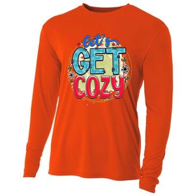 Christmas LetS Get Cozy Winter Season Holiday Meaningful Gift Cooling Performance Long Sleeve Crew