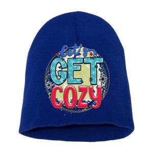 Christmas LetS Get Cozy Winter Season Holiday Meaningful Gift Short Acrylic Beanie