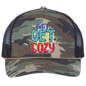 Christmas LetS Get Cozy Winter Season Holiday Meaningful Gift Retro Rope Trucker Hat Cap