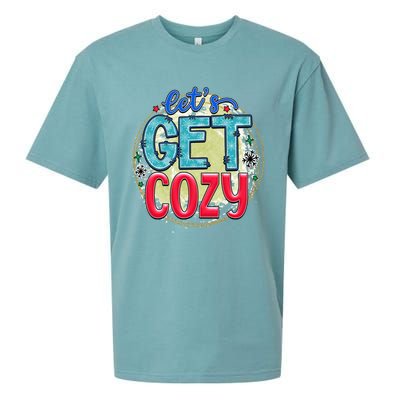 Christmas LetS Get Cozy Winter Season Holiday Meaningful Gift Sueded Cloud Jersey T-Shirt