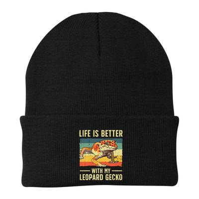 Cool Leopard Gecko For Women Leopard Gecko Lover Knit Cap Winter Beanie