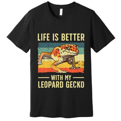 Cool Leopard Gecko For Women Leopard Gecko Lover Premium T-Shirt