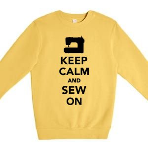 Crocheting Lover Gift Crocheting Funny Sewing Meaningful Gift Premium Crewneck Sweatshirt