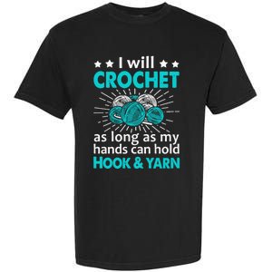 Crocheting Lover Gift Crocheting Funny Yarn Great Gift Garment-Dyed Heavyweight T-Shirt