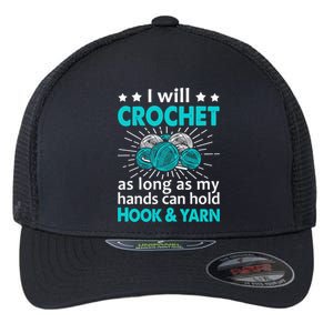 Crocheting Lover Gift Crocheting Funny Yarn Great Gift Flexfit Unipanel Trucker Cap