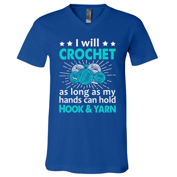 Crocheting Lover Gift Crocheting Funny Yarn Great Gift V-Neck T-Shirt