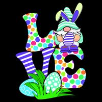 Cute Love Gnome Easter Egg Hunting Bunny 16 in Basic Backpack