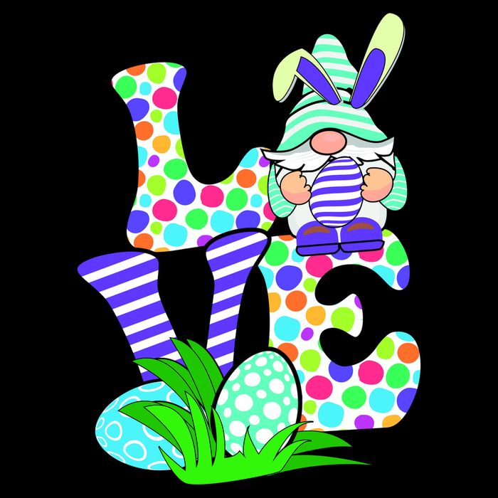 Cute Love Gnome Easter Egg Hunting Bunny 16 in Basic Backpack