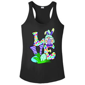 Cute Love Gnome Easter Egg Hunting Bunny Ladies PosiCharge Competitor Racerback Tank