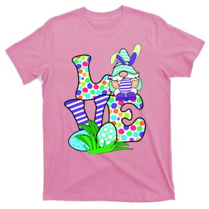 Cute Love Gnome Easter Egg Hunting Bunny T-Shirt