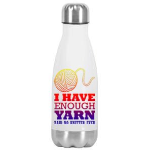 Crocheting Lover Gift Crocheting Knitter Cute Gift Stainless Steel Insulated Water Bottle