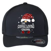 Coffee Loving Gnome Christmas Buffalo Plaid Family Matching Flexfit Unipanel Trucker Cap