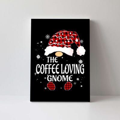 Coffee Loving Gnome Christmas Buffalo Plaid Family Matching Canvas