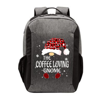 Coffee Loving Gnome Christmas Buffalo Plaid Family Matching Vector Backpack