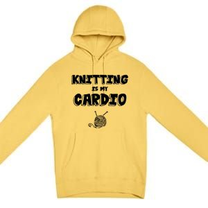 Crocheting Lover Gift Crocheting Knitting Gift Premium Pullover Hoodie