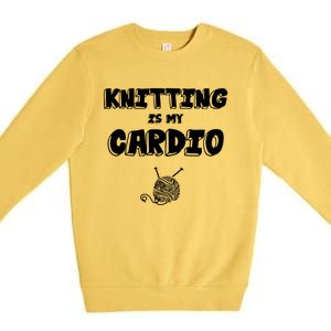 Crocheting Lover Gift Crocheting Knitting Gift Premium Crewneck Sweatshirt