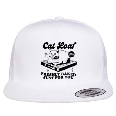 Cat Lover Gift Funny Cat Cat Mom Flat Bill Trucker Hat