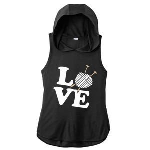 Crocheting Lover Gift Crocheting Love Sewing Gift Ladies PosiCharge Tri-Blend Wicking Draft Hoodie Tank