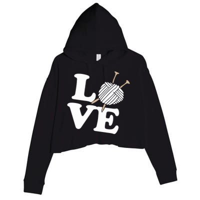 Crocheting Lover Gift Crocheting Love Sewing Gift Crop Fleece Hoodie