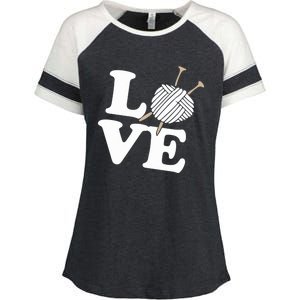 Crocheting Lover Gift Crocheting Love Sewing Gift Enza Ladies Jersey Colorblock Tee