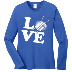 Crocheting Lover Gift Crocheting Love Sewing Gift Ladies Long Sleeve Shirt