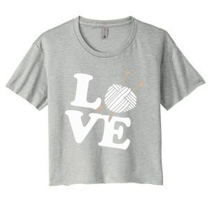 Crocheting Lover Gift Crocheting Love Sewing Gift Women's Crop Top Tee