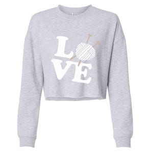 Crocheting Lover Gift Crocheting Love Sewing Gift Cropped Pullover Crew