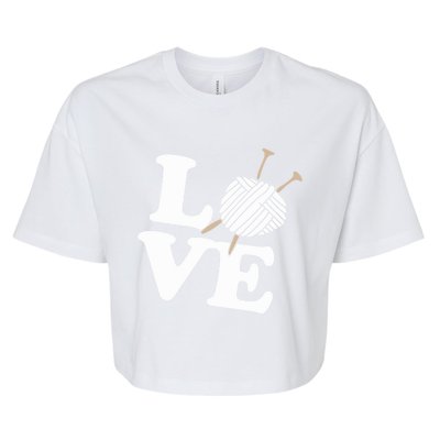 Crocheting Lover Gift Crocheting Love Sewing Gift Bella+Canvas Jersey Crop Tee