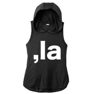 Comma La Great Gift Ladies PosiCharge Tri-Blend Wicking Draft Hoodie Tank