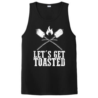 Cute Lets Get Toasted Funny Camping Gift Humor Camp Smores Gift PosiCharge Competitor Tank