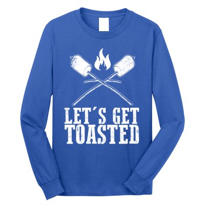 Cute Lets Get Toasted Funny Camping Gift Humor Camp Smores Gift Long Sleeve Shirt