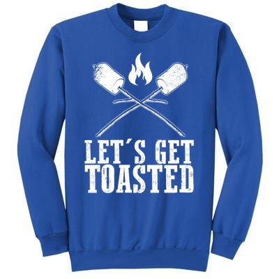 Cute Lets Get Toasted Funny Camping Gift Humor Camp Smores Gift Sweatshirt