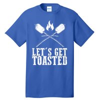 Cute Lets Get Toasted Funny Camping Gift Humor Camp Smores Gift Tall T-Shirt