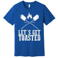 Cute Lets Get Toasted Funny Camping Gift Humor Camp Smores Gift Premium T-Shirt