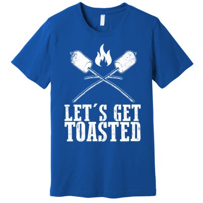 Cute Lets Get Toasted Funny Camping Gift Humor Camp Smores Gift Premium T-Shirt