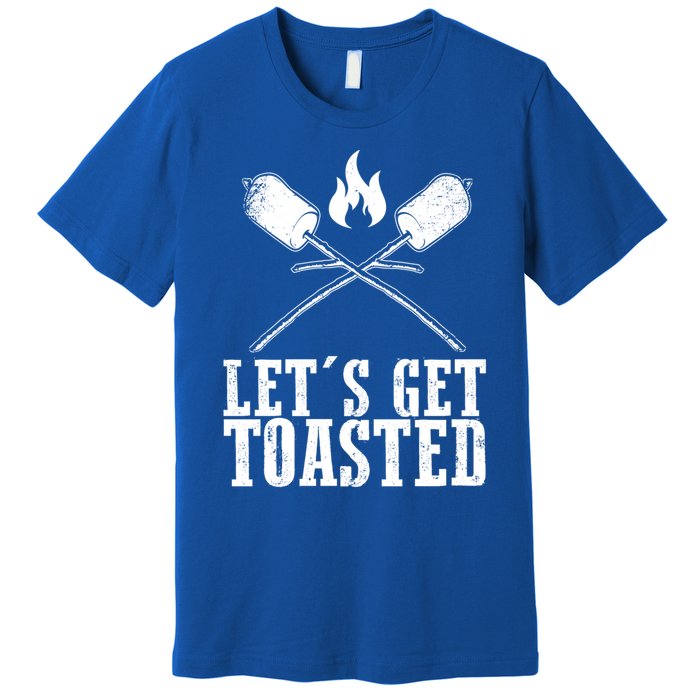 Cute Lets Get Toasted Funny Camping Gift Humor Camp Smores Gift Premium T-Shirt