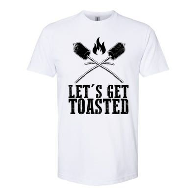 Cute Lets Get Toasted Funny Camping Gift Humor Camp Smores Gift Softstyle CVC T-Shirt