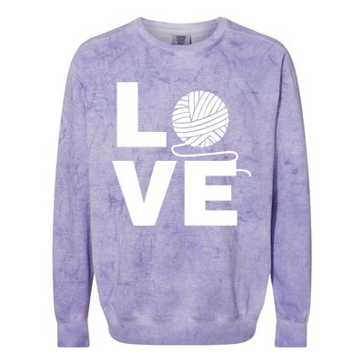 Crocheting Lover Gift Crocheting Love Yarn Gift Colorblast Crewneck Sweatshirt