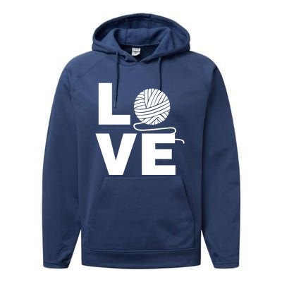 Crocheting Lover Gift Crocheting Love Yarn Gift Performance Fleece Hoodie