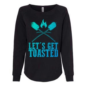 Cute Lets Get Toasted Funny Camping Gift Humor Camp Smores Gift Womens California Wash Sweatshirt