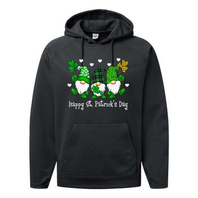 Cute Lucky Gnome Happy St Patricks Day Family Outfit Performance Fleece Hoodie