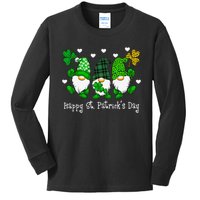 Cute Lucky Gnome Happy St Patricks Day Family Outfit Kids Long Sleeve Shirt