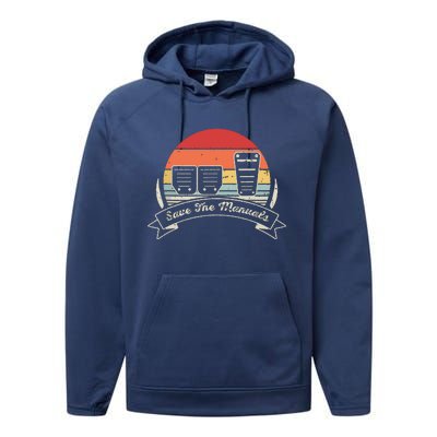 Car Lover Gift Vintage Retro Save The Manuals Stick Shift Performance Fleece Hoodie