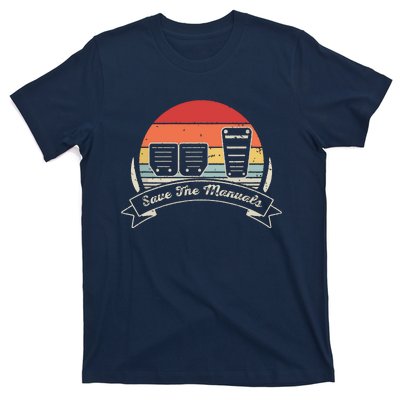 Car Lover Gift Vintage Retro Save The Manuals Stick Shift T-Shirt