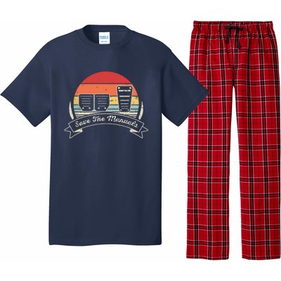 Car Lover Gift Vintage Retro Save The Manuals Stick Shift Pajama Set