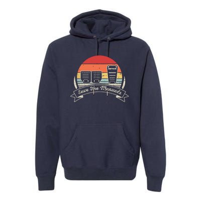 Car Lover Gift Vintage Retro Save The Manuals Stick Shift Premium Hoodie